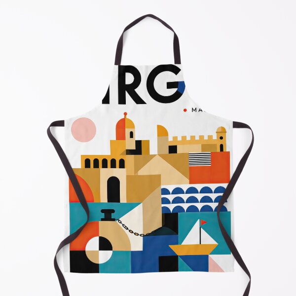 Item preview, Colorful geometric illustration of Malta landmarks, coastal arch designed and sold by ckybe.