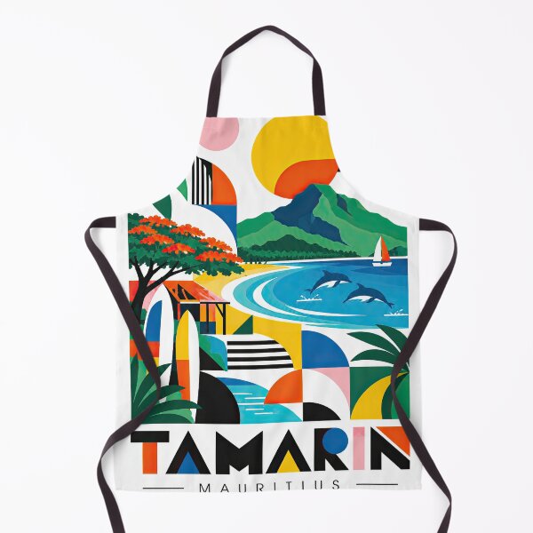Item preview, Colorful geometric travel poster featuring Mauritius landscapes, designed and sold by ckybe.