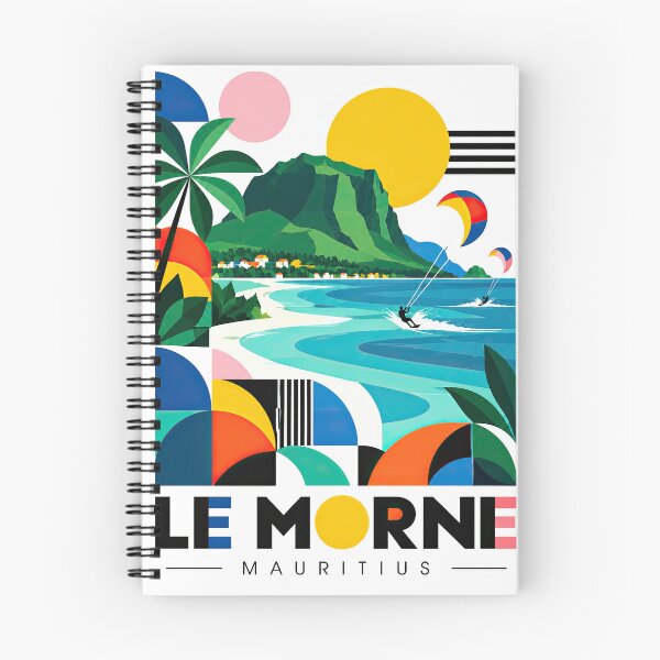 Item preview, Colorful retro travel poster depicting a tropical Mauritius designed and sold by ckybe.