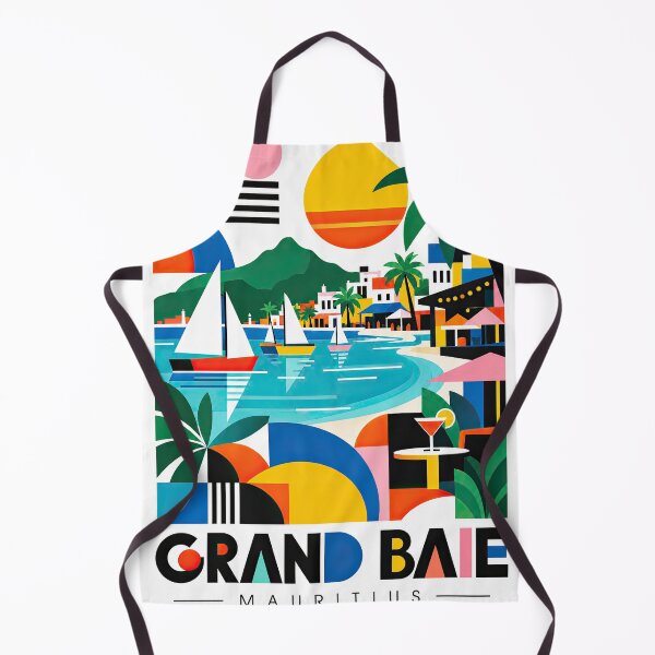 Item preview, Colorful geometric travel poster illustrating a tropical Mauriti designed and sold by ckybe.