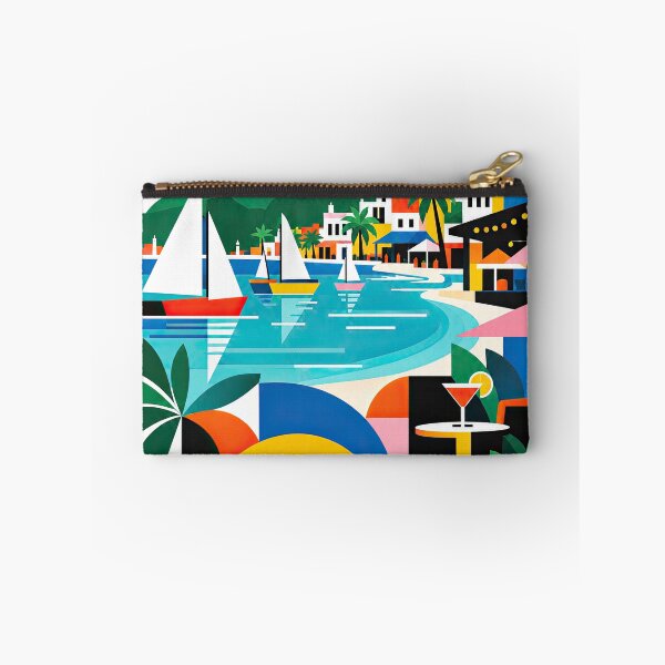 Item preview, Colorful geometric travel poster illustrating a tropical Mauriti designed and sold by ckybe.