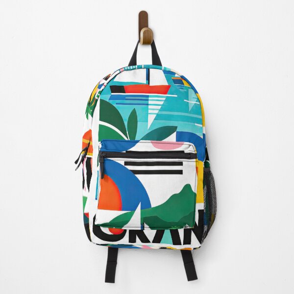 Item preview, Colorful geometric travel poster illustrating a tropical Mauriti designed and sold by ckybe.