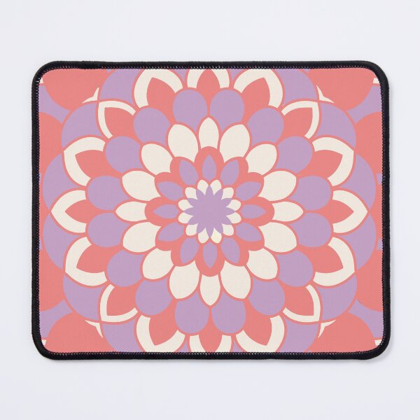 Item preview, Pink and Lilac Geometric Flower Mandala Boho Meditation Art designed and sold by VibeShift Studio.