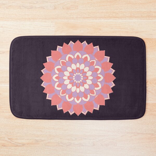 Item preview, Pink and Lilac Geometric Flower Mandala Boho Meditation Art designed and sold by VibeShift Studio.
