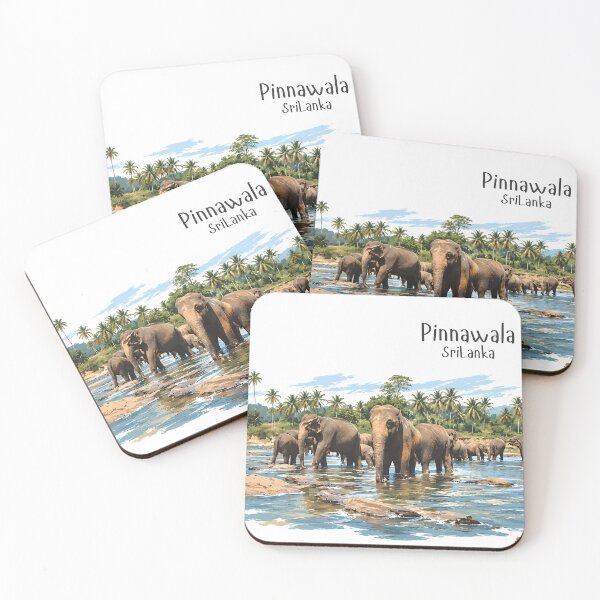 Item preview, Pinnawala Sri Lanka Elephant Gathering designed and sold by IslandWild Co.