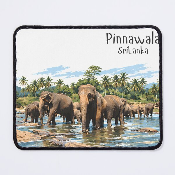 Item preview, Pinnawala Sri Lanka Elephant Gathering designed and sold by IslandWild Co.