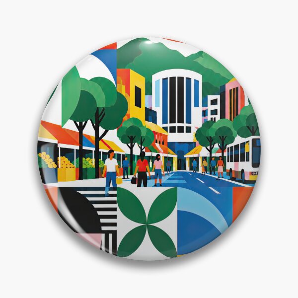 Item preview, Colorful geometric travel poster depicting Quatre Bornes, Maurit designed and sold by ckybe.