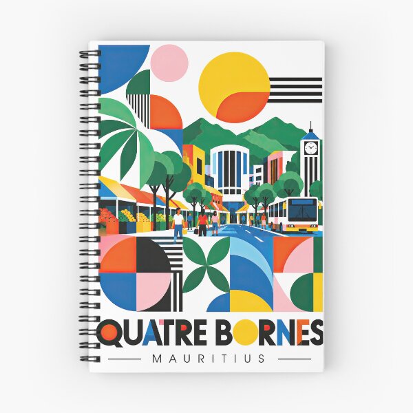Item preview, Colorful geometric travel poster depicting Quatre Bornes, Maurit designed and sold by ckybe.