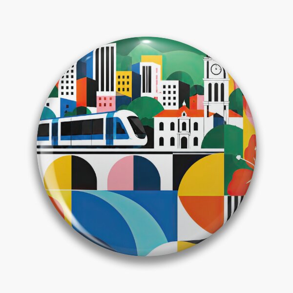Item preview, Colorful geometric poster illustration of Beau Bassin-Rose Hill, designed and sold by ckybe.