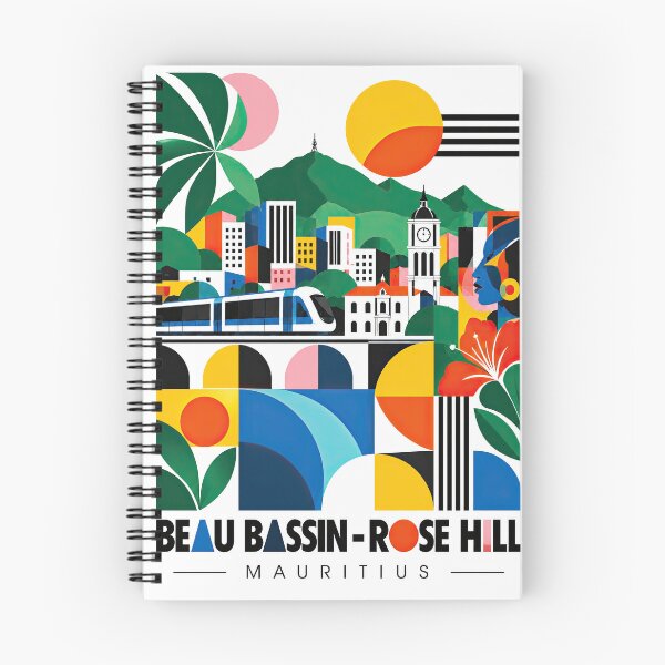 Item preview, Colorful geometric poster illustration of Beau Bassin-Rose Hill, designed and sold by ckybe.
