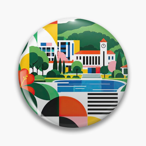 Item preview, Colorful geometric travel poster depicting a tropical Mauritius designed and sold by ckybe.