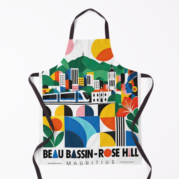 Item preview, Colorful geometric poster illustration of Beau Bassin-Rose Hill, designed and sold by ckybe.