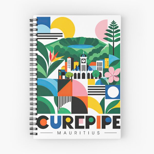 Item preview, Colorful geometric Mauritius travel poster featuring tropical fo designed and sold by ckybe.