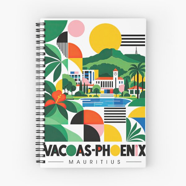 Item preview, Colorful geometric travel poster depicting a tropical Mauritius designed and sold by ckybe.