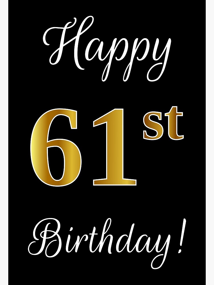 Happy 61st Birthday Images - Printable Template Calendar