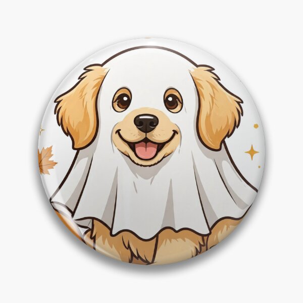 Item preview, Spooky Golden Retriever Cute Halloween Dog Costume Sticker designed and sold by Gurrteg.