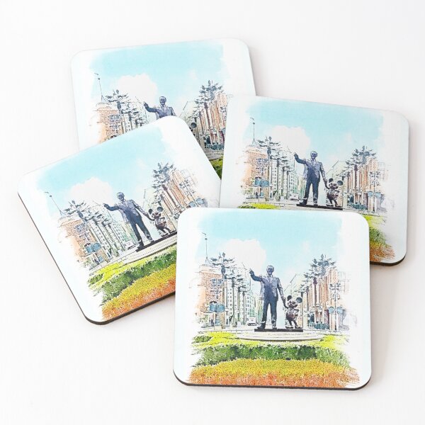 Item preview, Disney Adventure World Partners Statue — Walt & Mickey Illustration designed and sold by FoolishDreamers.