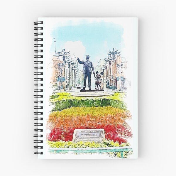Item preview, Disney Adventure World Partners Statue — Walt & Mickey Illustration designed and sold by FoolishDreamers.