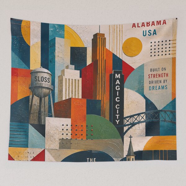 Item preview, Birmingham, Alabama Illustration – Beautiful City in the United States of America. designed and sold by GalleryKauffeld.