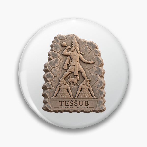 Item preview, Teššub Storm God of Yazılıkaya — Hittite Relief Art designed and sold by Larkfound Studio.