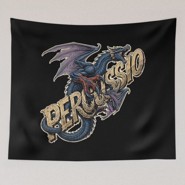 Item preview, Percussio Dragon – Epic Fantasy Dragon Art, Ancient Wyrm, Legendary Mythical Creature, Devastating Impact Beast, Dark Fantasy RPG Artwork, Medieval Dragon Lover Gift designed and sold by Typologystudios.