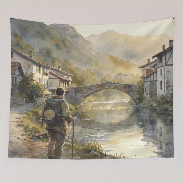 Item preview, Departure from Saint Jean Pied de Port (Saint Jacques route) designed and sold by jefboutique6150.