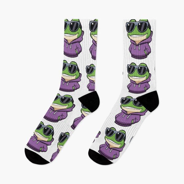 Item preview, Cool Frog in a Purple Hoodie designed and sold by valerko26.