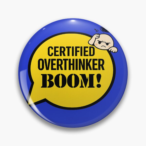 Item preview, Certified Overthinker – Funny Overthinking Speech‑Bubble Cartoon for Overthinkers designed and sold by stevenwoodcock.