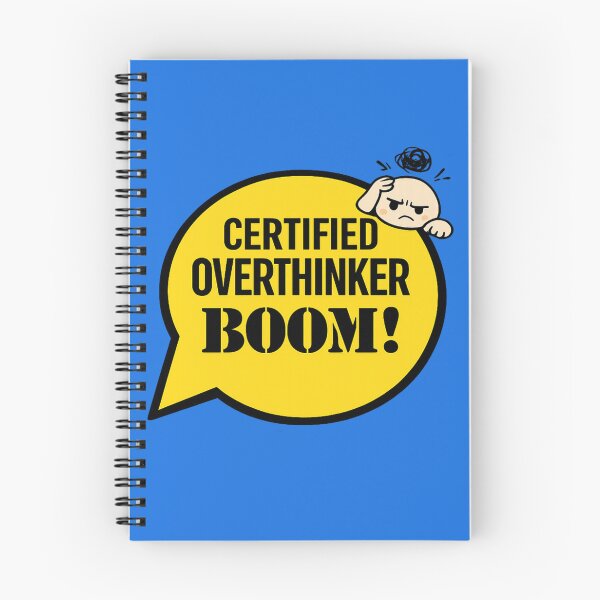 Item preview, Certified Overthinker – Funny Overthinking Speech‑Bubble Cartoon for Overthinkers designed and sold by stevenwoodcock.