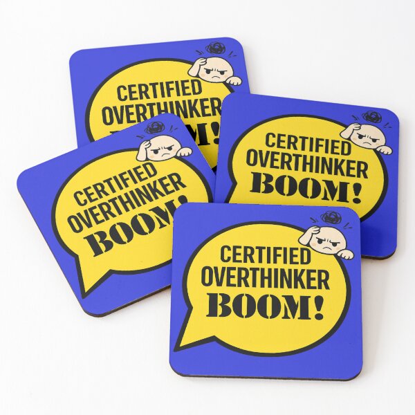 Item preview, Certified Overthinker – Funny Overthinking Speech‑Bubble Cartoon for Overthinkers designed and sold by stevenwoodcock.