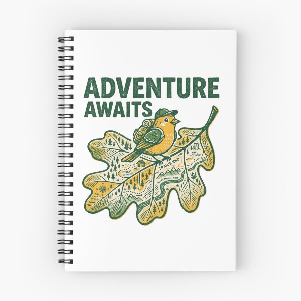 Item preview, Adventure Awaits Vintage Hiking Bird Map designed and sold by Sanan Israyilli.
