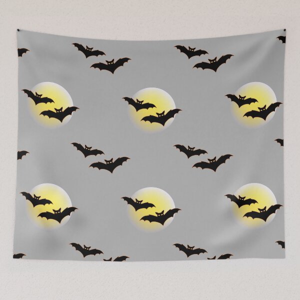 Item preview, Spooky Bats Flying Across the Full Moon Gothic Illustration designed and sold by OrPolly.
