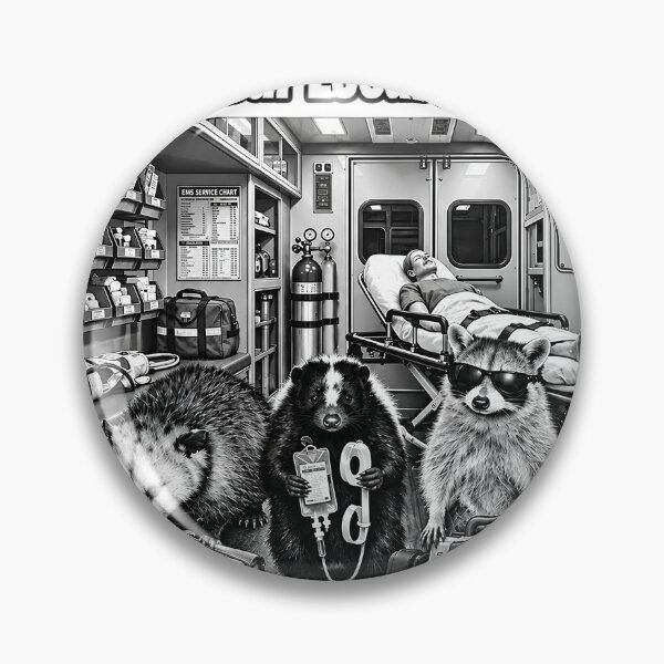Item preview, Support Your Local Paramedics Raccoon Possum Skunk EMS Crew designed and sold by VGAfanatic.