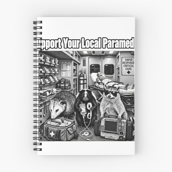 Item preview, Support Your Local Paramedics Raccoon Possum Skunk EMS Crew designed and sold by VGAfanatic.