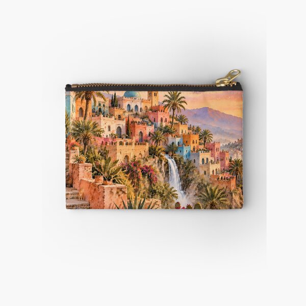 Item preview, Boho Moroccan Sunset Coastal Watercolour Painting designed and sold by Jozefin's Studio.
