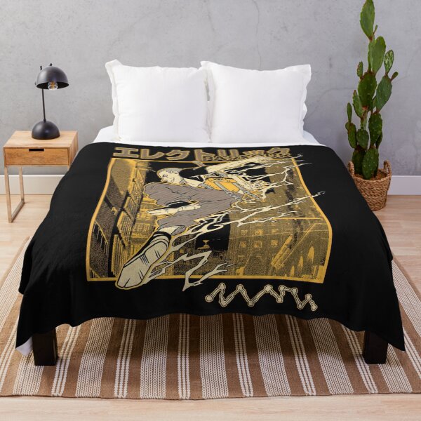 Item preview, Electric Parkour Anime Rooftop Lightning Runner Urban Superhero Vintage Art designed and sold by AntoniusBachman.