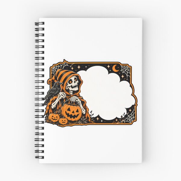 Item preview, Gothic Skeleton Crow Halloween Pumpkin Sticker designed and sold by TSshirtShoppe.