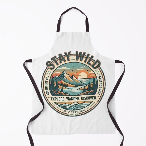 Item preview, Stay Wild Coast to Coast Adventure Vintage Mountain & Ocean Graphic designed and sold by Bhaskar Digital Art.