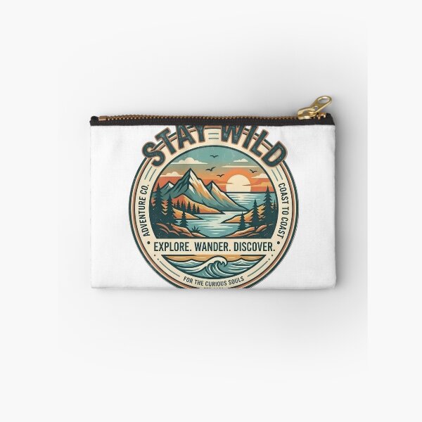 Item preview, Stay Wild Coast to Coast Adventure Vintage Mountain & Ocean Graphic designed and sold by Bhaskar Digital Art.