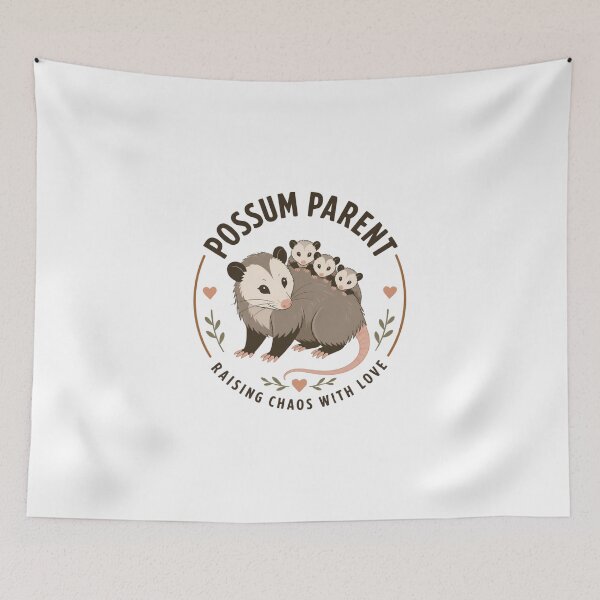 Item preview, Possum Parent Raising Chaos With Love Family Art designed and sold by Créative touche .