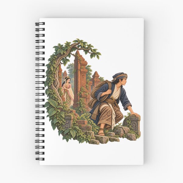 Item preview, Príncipe Panji disfrazado - Arte de cuento popular javanés designed and sold by Larkfound Studio.