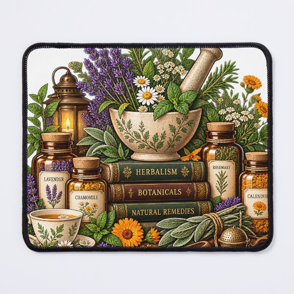 Item preview, Herbalist Botanical Apothecary Still Life designed and sold by MysticCanvasAi.