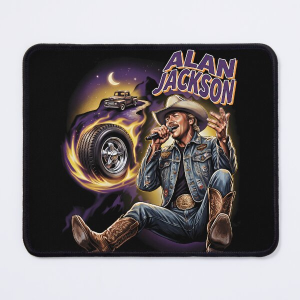 Item preview, Alan Jackson 80s Aesthetic Fan Art designed and sold by Luckydrew.