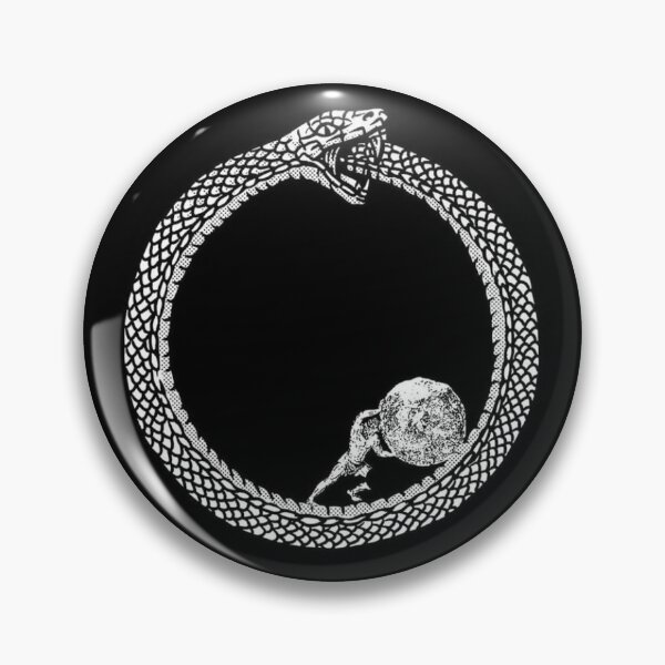 Item preview, Ouroboros Sisyphus - white with black background designed and sold by WaltzOnVenus.