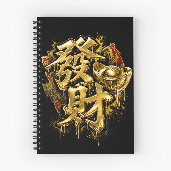 Item preview, 發財 Get Rich - Traditional Chinese Graffiti Hip-Hop Gold Streetwear designed and sold by Eagle Vision Designs.
