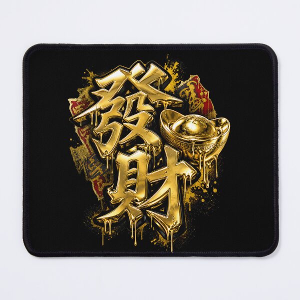 Item preview, 發財 Get Rich - Traditional Chinese Graffiti Hip-Hop Gold Streetwear designed and sold by Eagle Vision Designs.