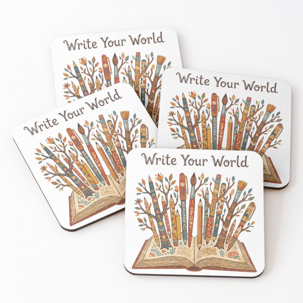 Item preview, Write Your World Vintage Book Pen Art designed and sold by Sanan Israyilli.