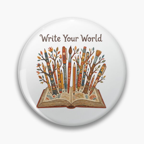 Item preview, Write Your World Vintage Book Pen Art designed and sold by Sanan Israyilli.