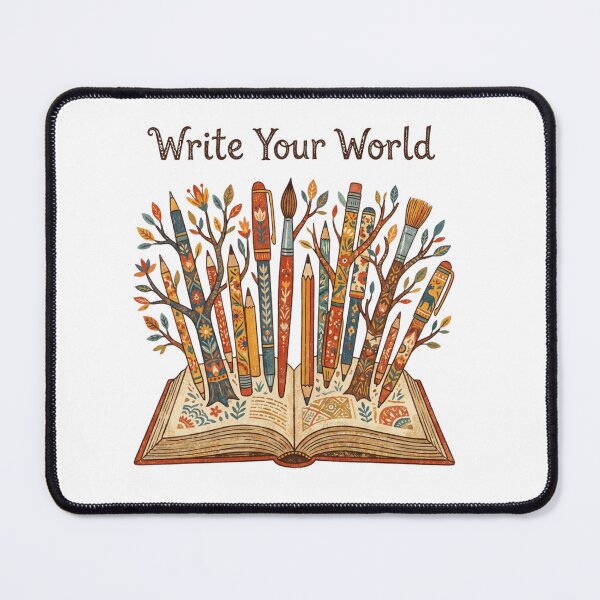 Item preview, Write Your World Vintage Book Pen Art designed and sold by Sanan Israyilli.