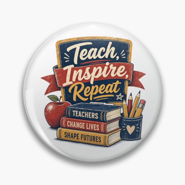 Item preview, Teacher Teach Inspire Repeat Motivational Slogan gift for Teachers and Educators 2 designed and sold by LD ART.